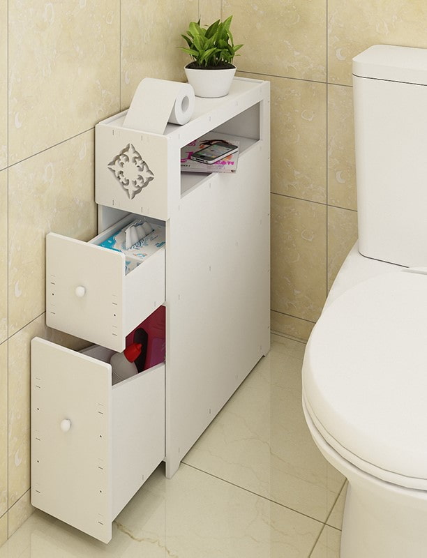 Seitenschrank im Toilettenraum
