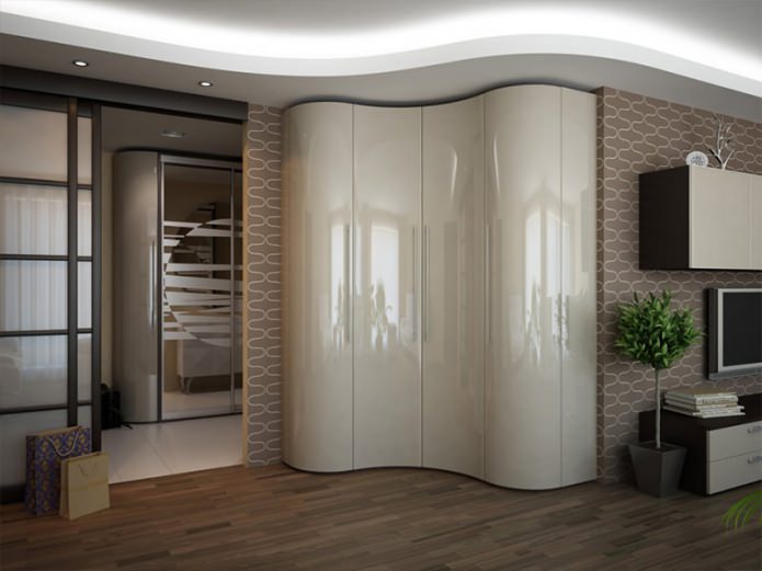 Schiebetürenschrank mit Radius