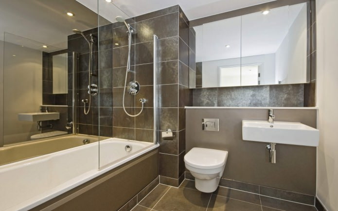 Feste Glastrennwand für das Badezimmer