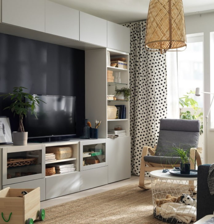 Schwarz-weißer IKEA-Stoff
