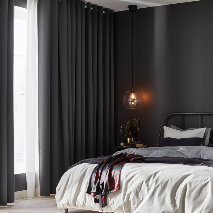 dunkles Schlafzimmer Ikea