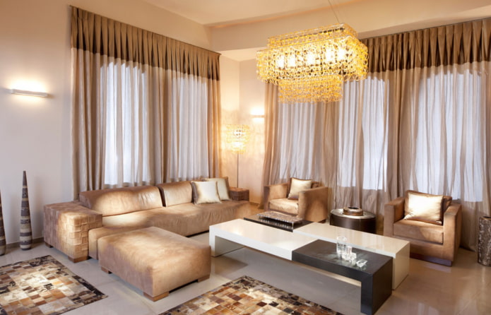 Organza im Wohnzimmer