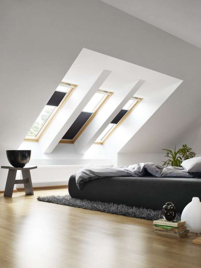 Dachfenster mit Plissees