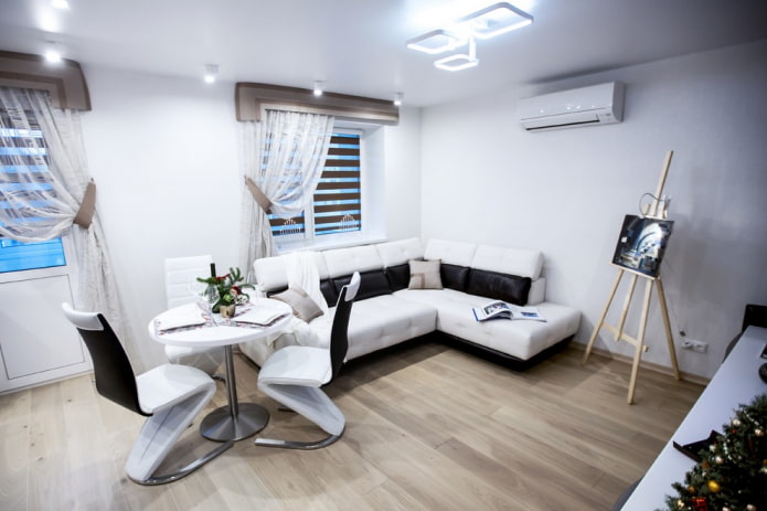curtains mit geraden Lambrequins im modernen Stil
