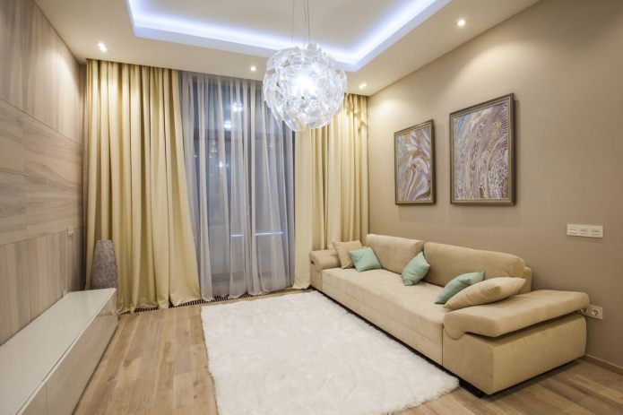 Tüllvorhänge im Wohnzimmer