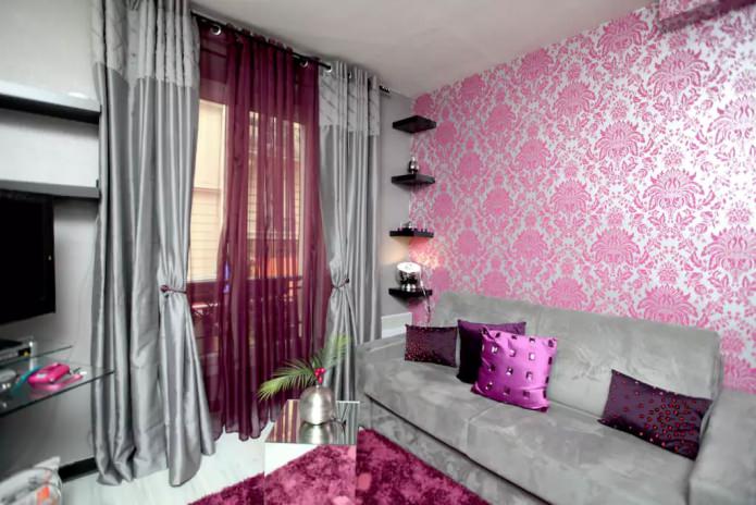 Ösenvorhänge Ösen im Wohnzimmer