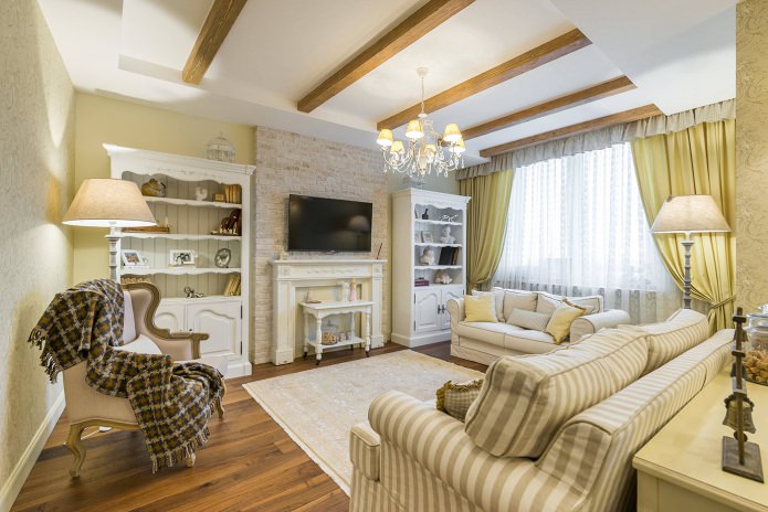 Vorhänge im Provence-Stil für das Wohnzimmer