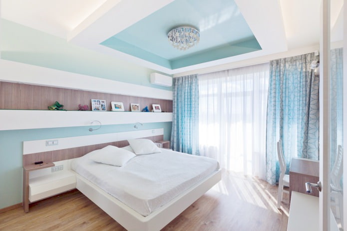 Vorhang und Tüll im Schlafzimmer