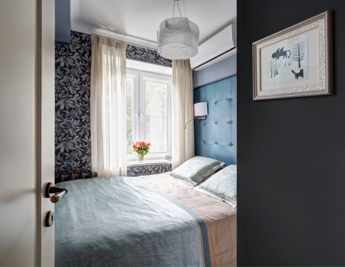 Tüll in einem kleinen Schlafzimmer