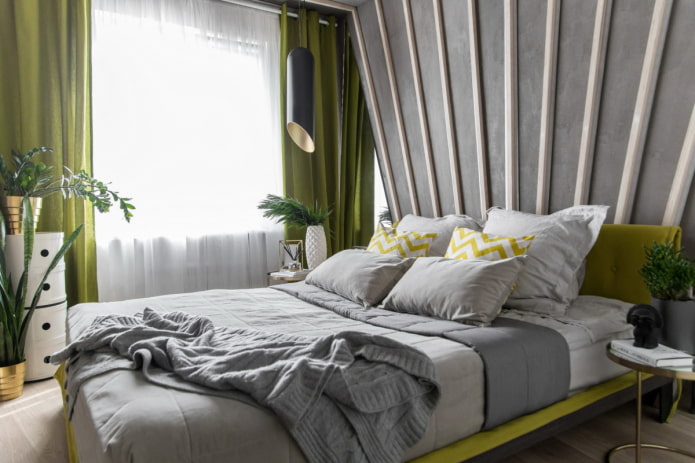 Vorhänge für ein Schlafzimmer im modernen Stil
