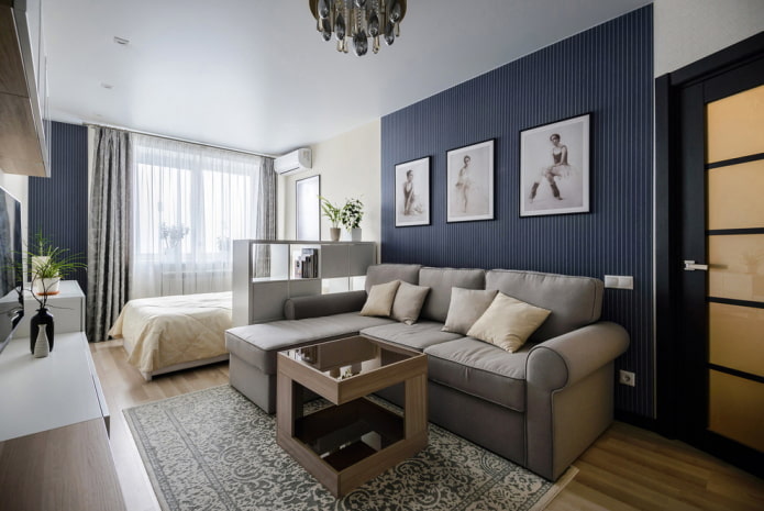 Schlafzimmer und Wohnzimmer mit Tapeten in Zonen einteilen