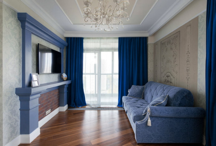 blaues Sofa