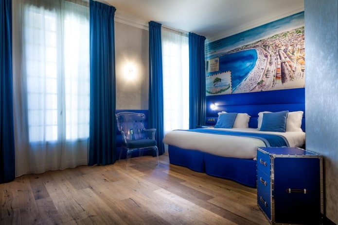 Schlafzimmer mit maritimem Dekor
