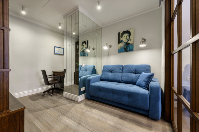 Blaue Sofafarben im Bürointerieur