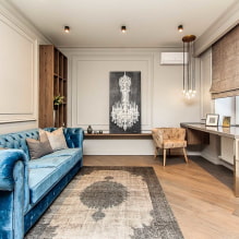 Wie verwendet man ein blaues Sofa im Innenraum?-0