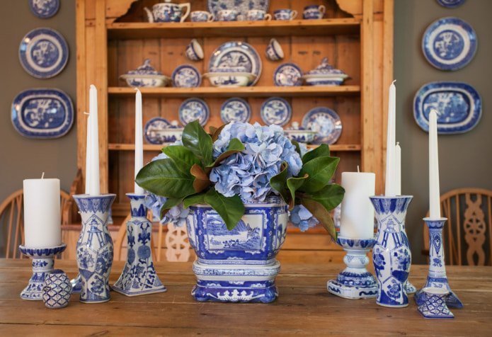 blaue Accessoires