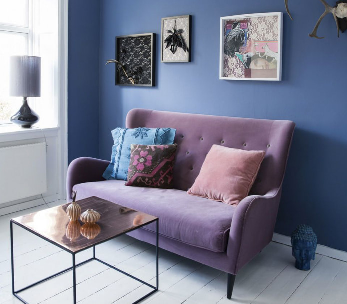 Blau-lila Interieur