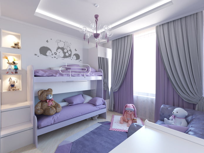 lila-weißes Zimmer