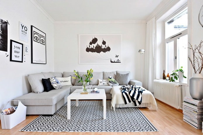 weißes Wohnzimmer