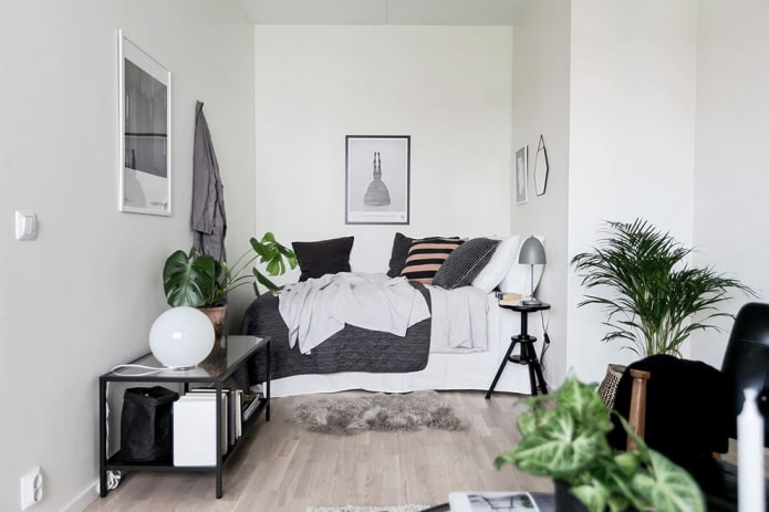 Schlafzimmer im skandinavischen Stil, Kissen