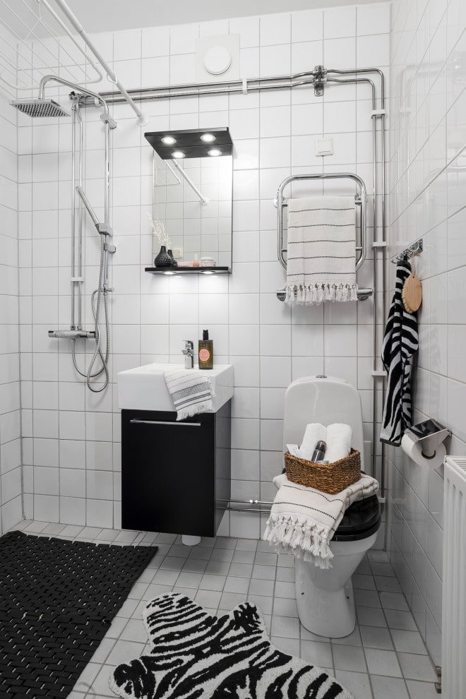 Badezimmer im skandinavischen Stil