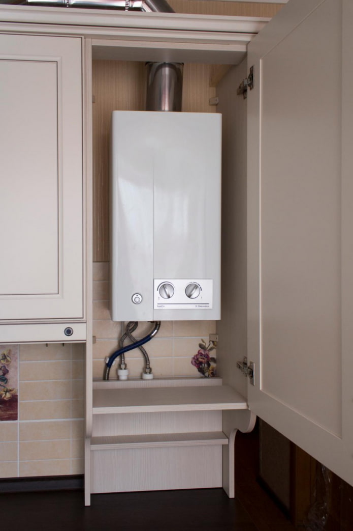 Tischschrank für Gaswarmwasserbereiter