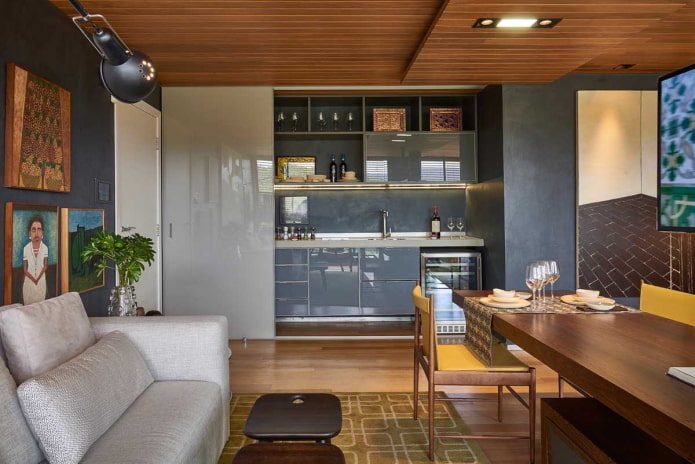 dunkles Studio-Apartment