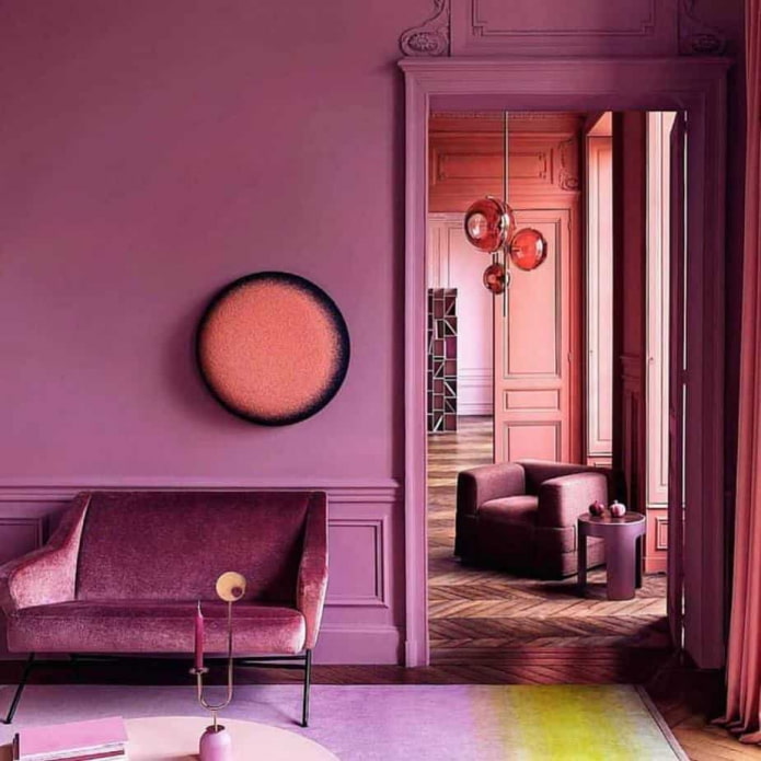 pinkes monochromes Interieur