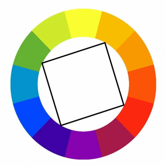 quadratisches Farbkombinationsschema