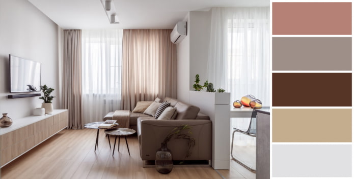 Puder, Grau und Beige