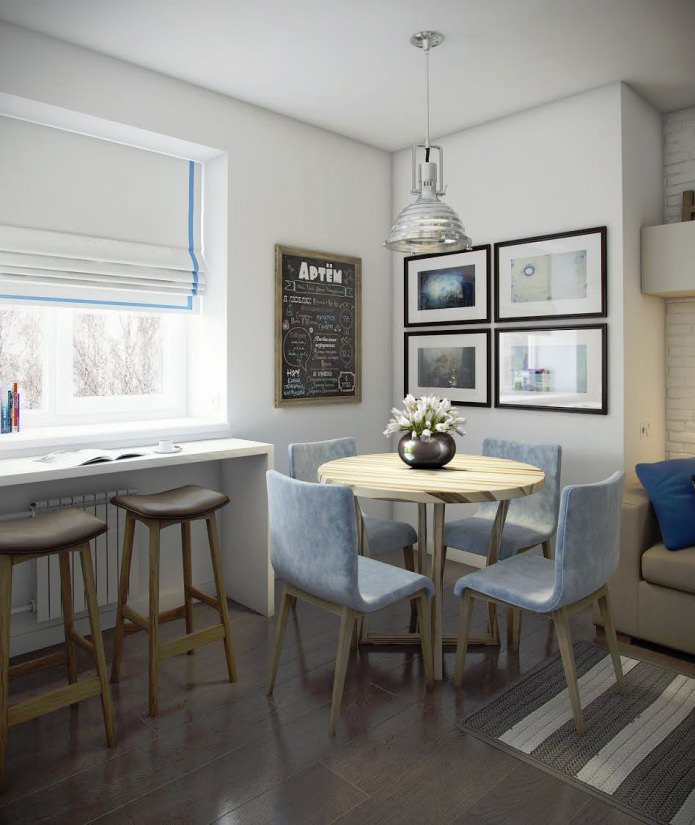 Wohnküche-Design 14,4 m²
