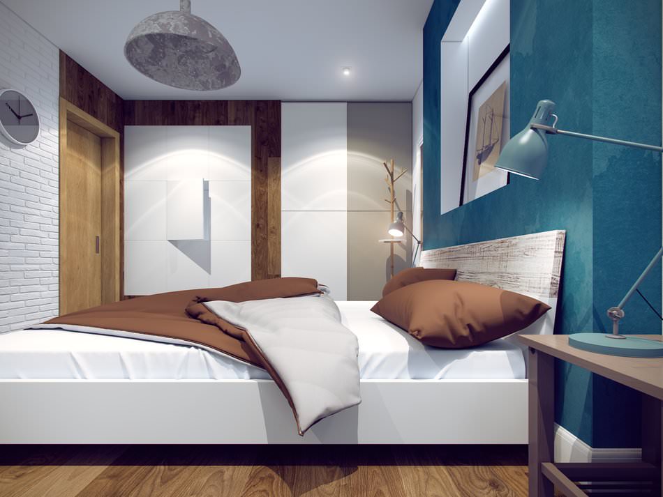 Schlafzimmer in einer Zweizimmerwohnung