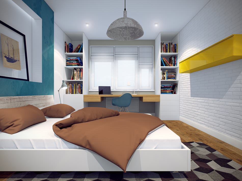 Schlafzimmer in einer Zweizimmerwohnung