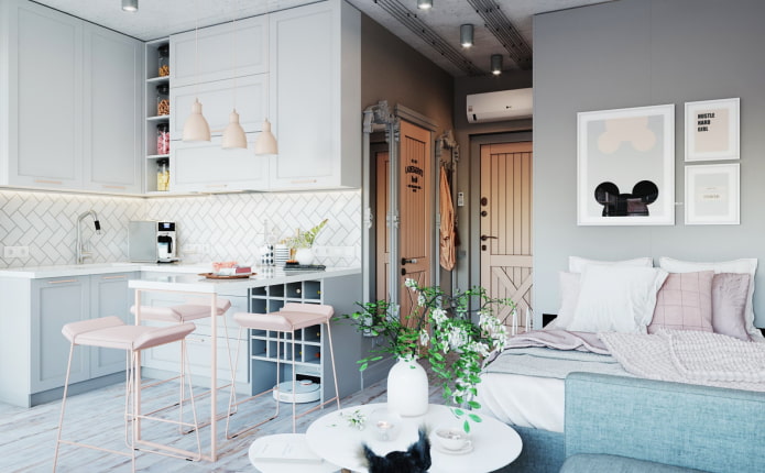 Küche-Schlafzimmer-Innenarchitektur
