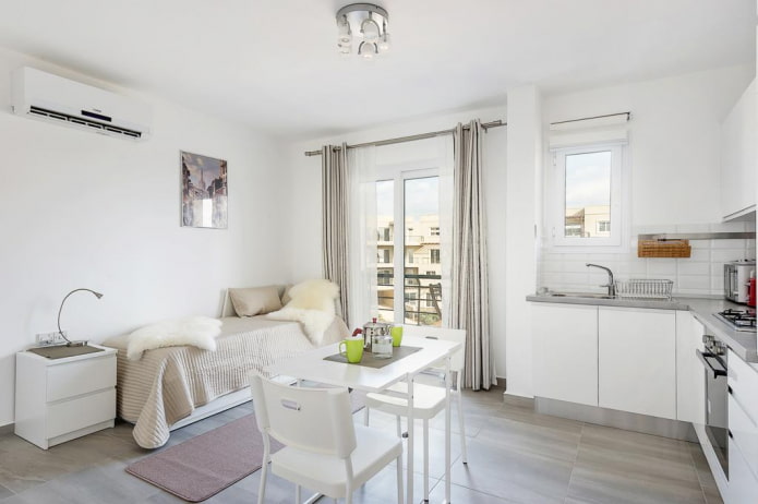 Innenarchitektur Küche-Schlafzimmer