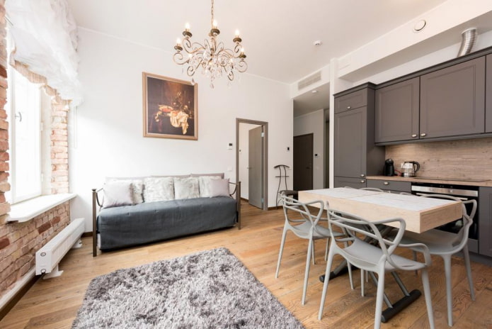 Sofa im Kücheninterieur