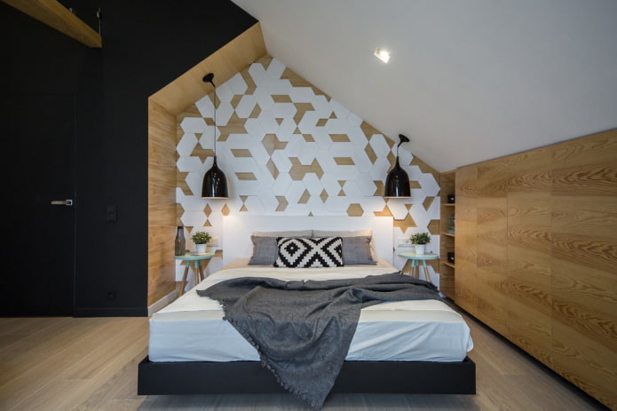 Dachgeschoss-Schlafzimmer-Dekoration