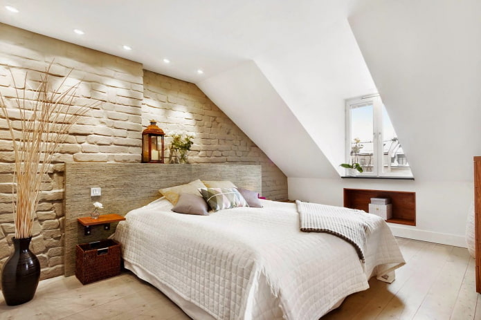 Innenarchitektur für Dachgeschossschlafzimmer