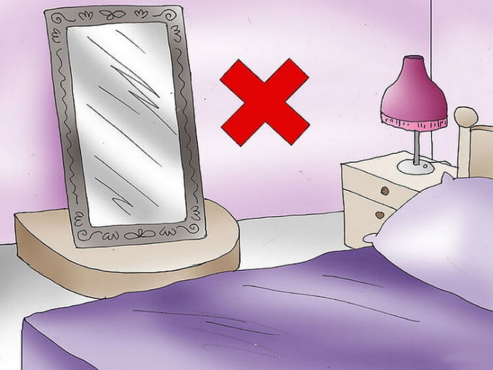 Spiegel im Schlafzimmer nach Feng Shui