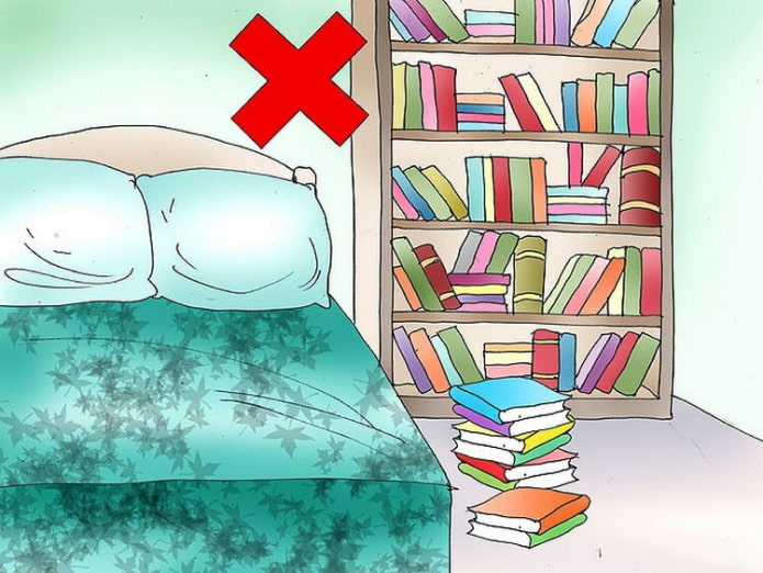 Bücher im Schlafzimmer nach Feng Shui