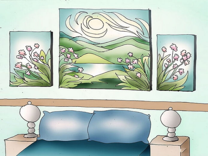 Gemälde im Schlafzimmer nach Feng Shui