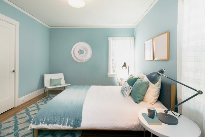 Blautöne im Schlafzimmer
