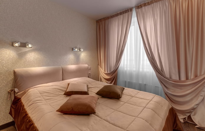 Beleuchtung im Schlafzimmer in einer Chruschtschowka