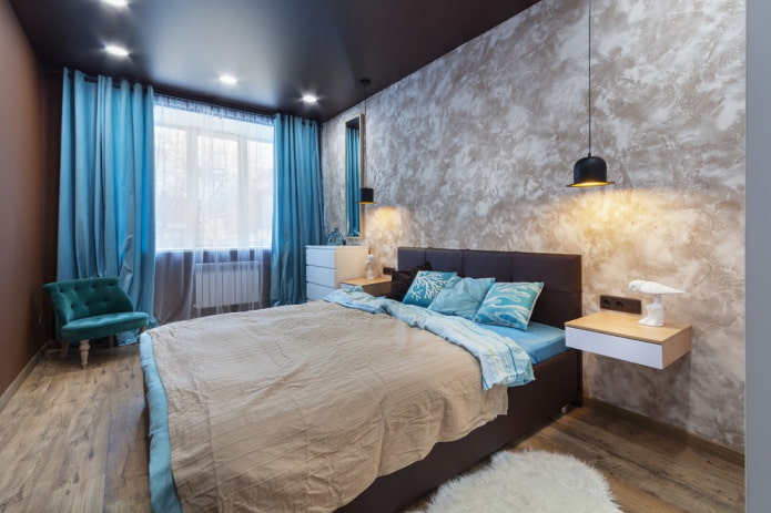 Beleuchtung im Schlafzimmer in einer Chruschtschowka