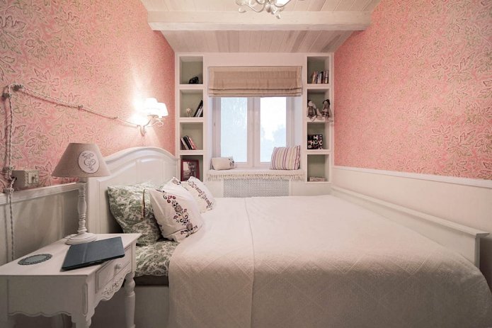 rosa Wände im Schlafzimmer