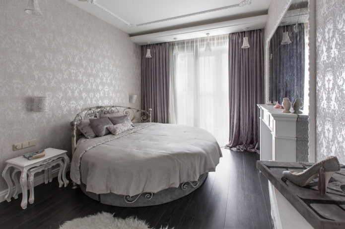 Graues Schlafzimmer-Innendesign