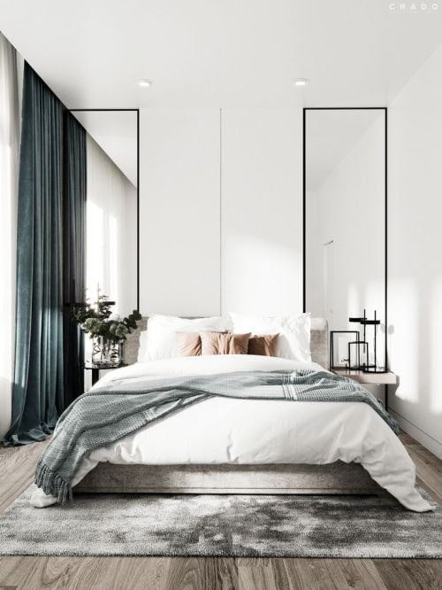 große Spiegel im Schlafzimmer