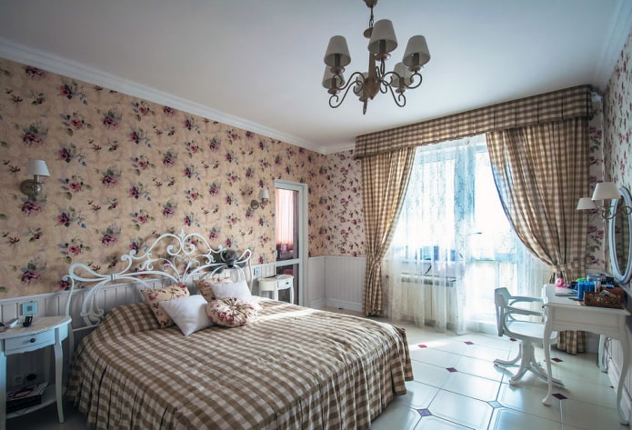 Schlafzimmerdekoration im Landhausstil