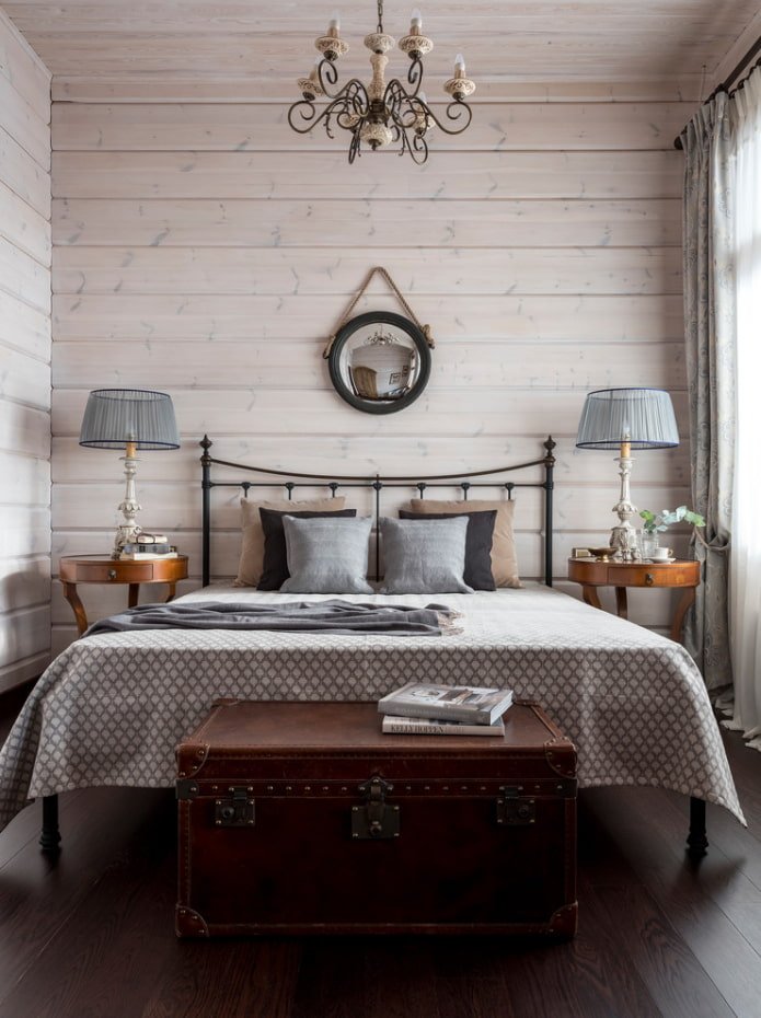 Schlafzimmer-Innenarchitektur im Landhausstil