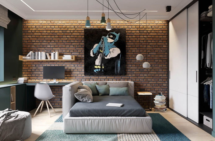 Jugendzimmer im Industriestil